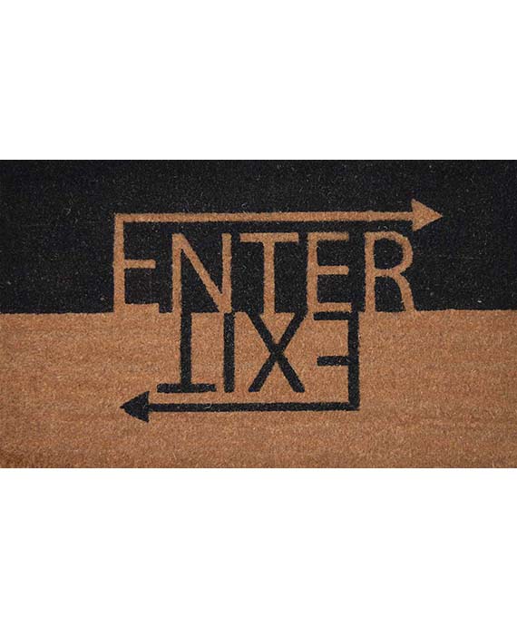 Enter Exit Print Coir Doormat